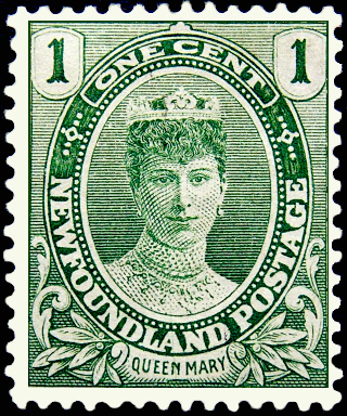 Ньюфаундленд 1915 год . Королева Мария . 1 с . Каталог 25,0 фунтов (2)